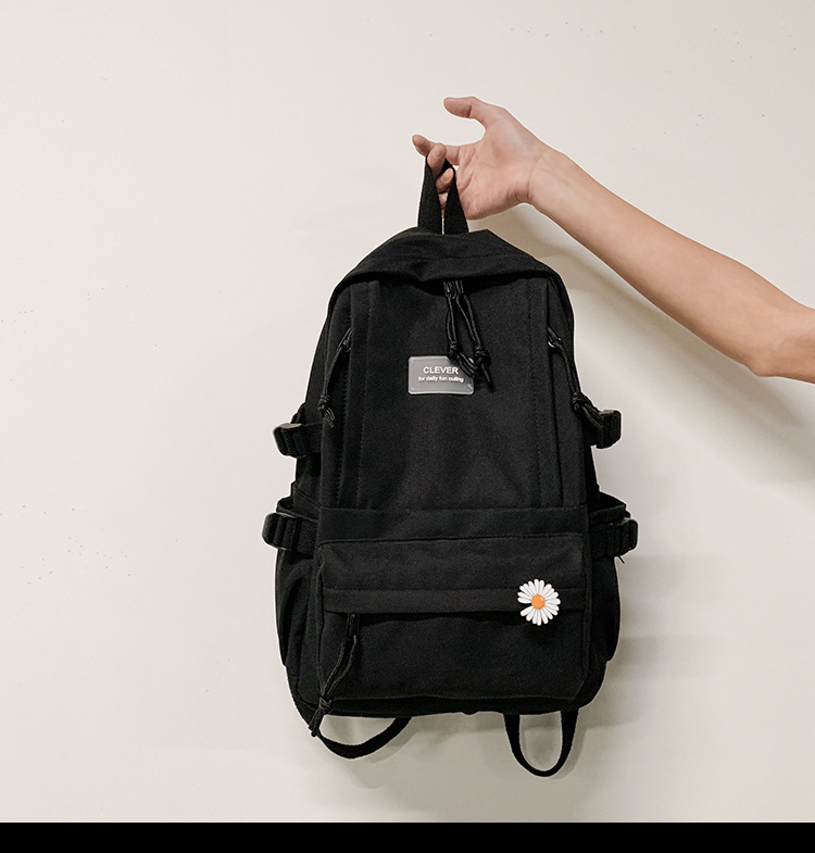 Vintage Canvas Backpack Student Schoolbag Large Capacity Solid Color Multi-Pocket Backpack Vintage Style Korean Hipster Women Bag Vintage Canvas Backpack Student Schoolbag Large Capacity Solid Color Multi-Pocket Backpack Vintage Style Korean Hipster Women Bag