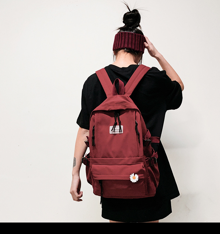 Vintage Canvas Backpack Student Schoolbag Large Capacity Solid Color Multi-Pocket Backpack Vintage Style Korean Hipster Women Bag Vintage Canvas Backpack Student Schoolbag Large Capacity Solid Color Multi-Pocket Backpack Vintage Style Korean Hipster Women Bag