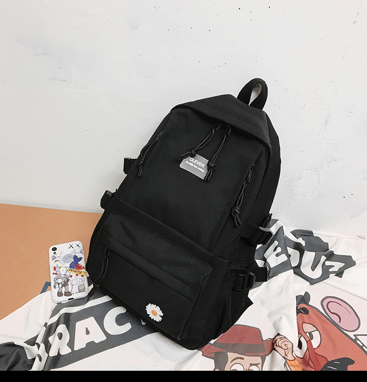Vintage Canvas Backpack Student Schoolbag Large Capacity Solid Color Multi-Pocket Backpack Vintage Style Korean Hipster Women Bag Vintage Canvas Backpack Student Schoolbag Large Capacity Solid Color Multi-Pocket Backpack Vintage Style Korean Hipster Women Bag