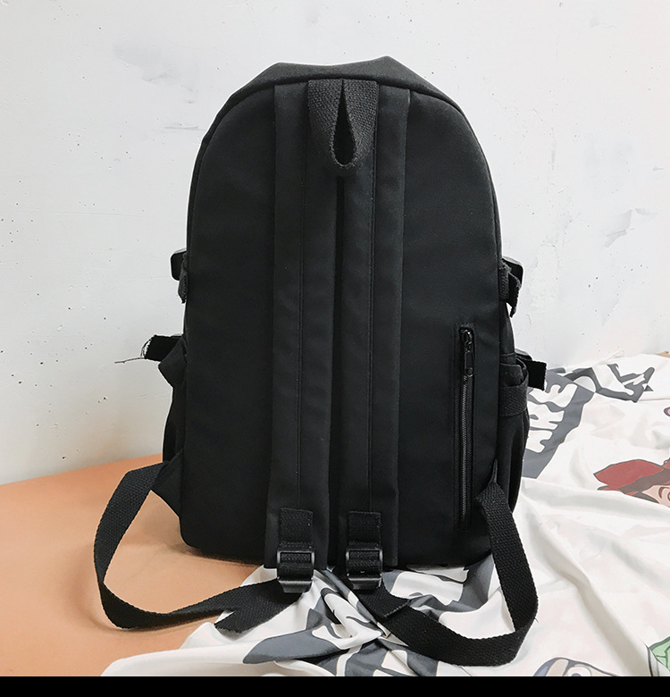 Vintage Canvas Backpack Student Schoolbag Large Capacity Solid Color Multi-Pocket Backpack Vintage Style Korean Hipster Women Bag Vintage Canvas Backpack Student Schoolbag Large Capacity Solid Color Multi-Pocket Backpack Vintage Style Korean Hipster Women Bag
