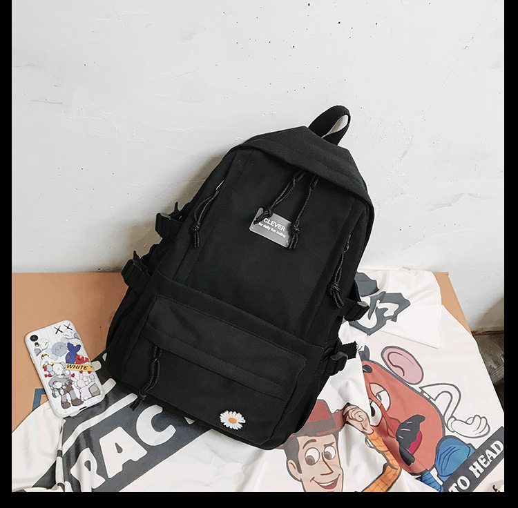 Vintage Canvas Backpack Student Schoolbag Large Capacity Solid Color Multi-Pocket Backpack Vintage Style Korean Hipster Women Bag Vintage Canvas Backpack Student Schoolbag Large Capacity Solid Color Multi-Pocket Backpack Vintage Style Korean Hipster Women Bag