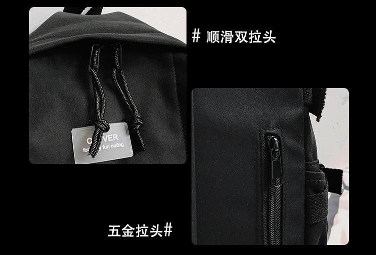 Vintage Canvas Backpack Student Schoolbag Large Capacity Solid Color Multi-Pocket Backpack Vintage Style Korean Hipster Women Bag Vintage Canvas Backpack Student Schoolbag Large Capacity Solid Color Multi-Pocket Backpack Vintage Style Korean Hipster Women Bag