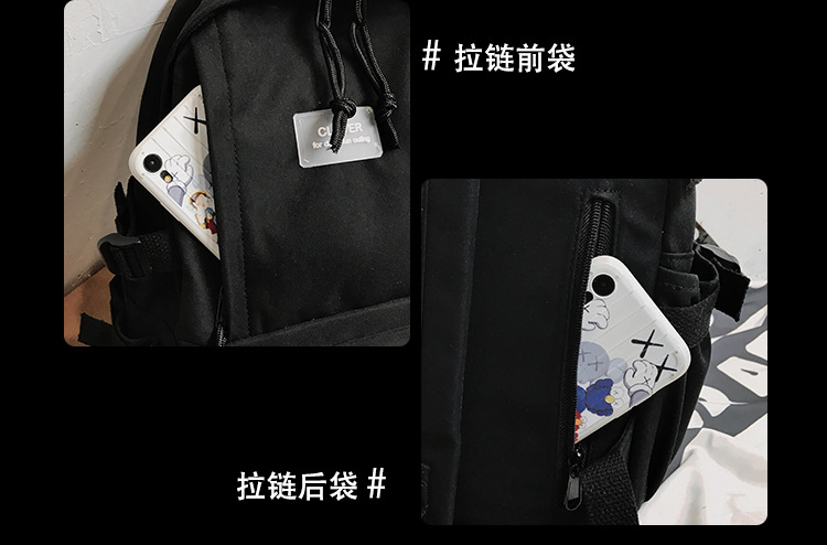 Vintage Canvas Backpack Student Schoolbag Large Capacity Solid Color Multi-Pocket Backpack Vintage Style Korean Hipster Women Bag Vintage Canvas Backpack Student Schoolbag Large Capacity Solid Color Multi-Pocket Backpack Vintage Style Korean Hipster Women Bag