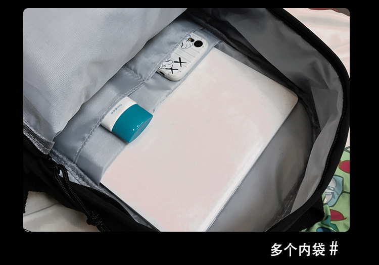 Vintage Canvas Backpack Student Schoolbag Large Capacity Solid Color Multi-Pocket Backpack Vintage Style Korean Hipster Women Bag Vintage Canvas Backpack Student Schoolbag Large Capacity Solid Color Multi-Pocket Backpack Vintage Style Korean Hipster Women Bag