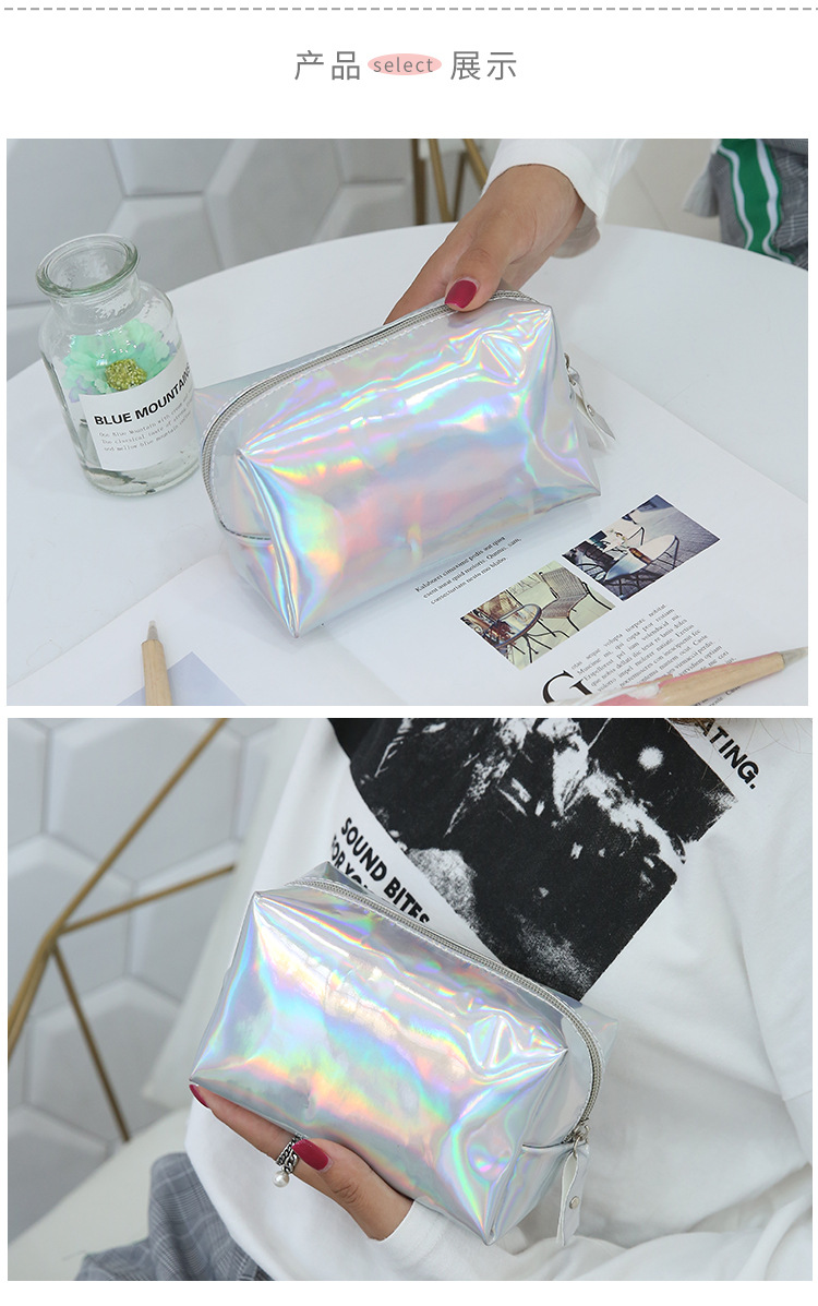 Laser Cosmetic Bag Korean Women Bag Laser Magic Color Cosmetic Bag Waterproof Simple Clutch Portable Small Square Bag Wholesale Laser Cosmetic Bag Korean Women Bag Laser Magic Color Cosmetic Bag Waterproof Simple Clutch Portable Small Square Bag Wholesale