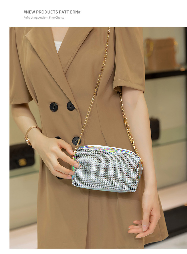 Korean Women Bag Shiny Personalized Camera Bag Wholesale 2021 Summer and Autumn New Collection One Shoulder Crossbody Lady Change Packet Korean Women Bag Shiny Personalized Camera Bag Wholesale 2021 Summer and Autumn New Collection One Shoulder Crossbody Lady Change Packet