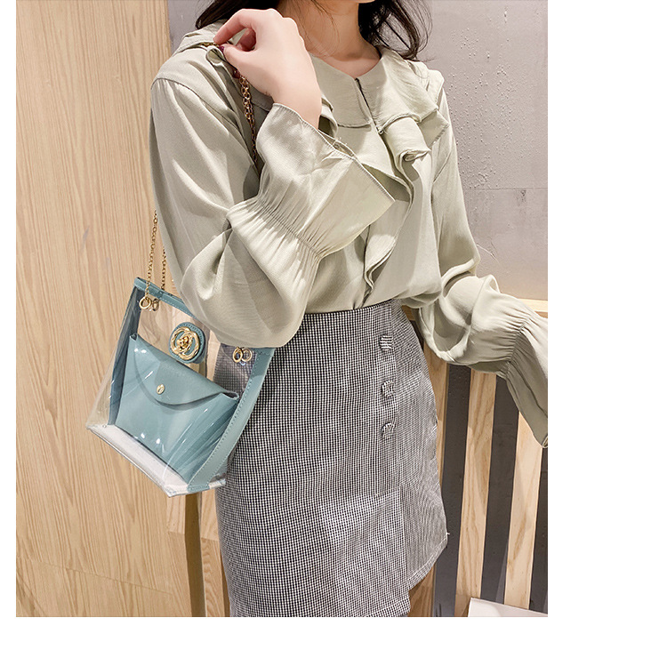 Partysu Women Bag 2021 New Combination Bags Transparent Bag Shoulder Crossbody Handbag Chain Lock Button Pouch Partysu Women Bag 2021 New Combination Bags Transparent Bag Shoulder Crossbody Handbag Chain Lock Button Pouch