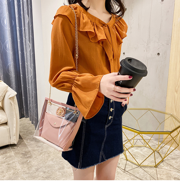 Partysu Women Bag 2021 New Combination Bags Transparent Bag Shoulder Crossbody Handbag Chain Lock Button Pouch Partysu Women Bag 2021 New Combination Bags Transparent Bag Shoulder Crossbody Handbag Chain Lock Button Pouch