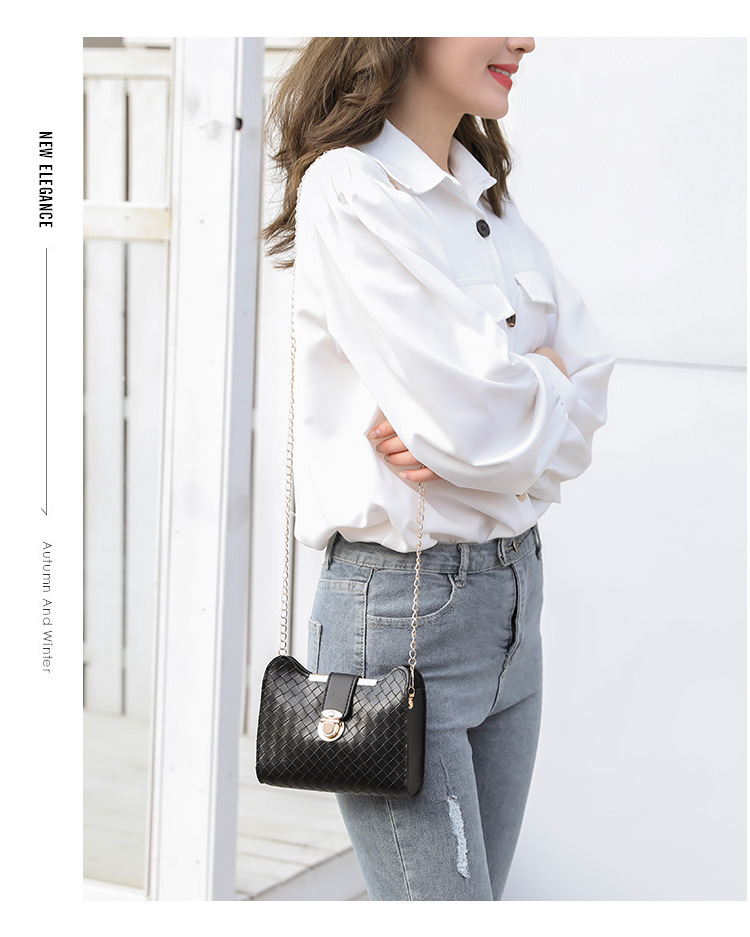 One Piece Dropshipping 2020 Winter Korean Style Cat Ear Woven Lock Chain Color Matching Small Square Bag Shoulder Crossbody Women Bag One Piece Dropshipping 2020 Winter Korean Style Cat Ear Woven Lock Chain Color Matching Small Square Bag Shoulder Crossbody Women Bag