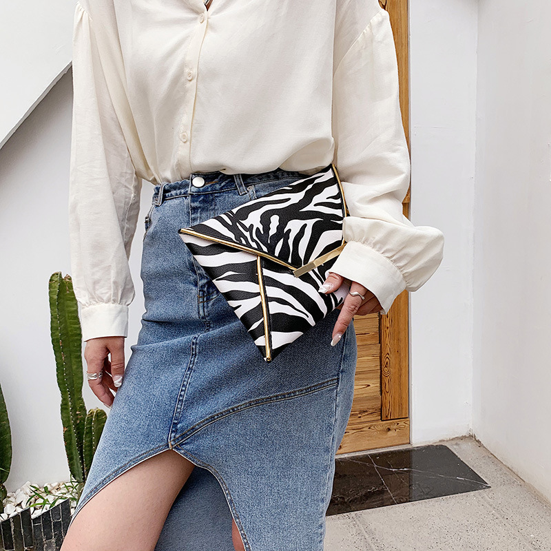 2021 Clutch Clutch Bag Cows Pattern European and American Fashion Minimalist Clutch Bag 2021 Summer Cool Women Envelope Women Bag