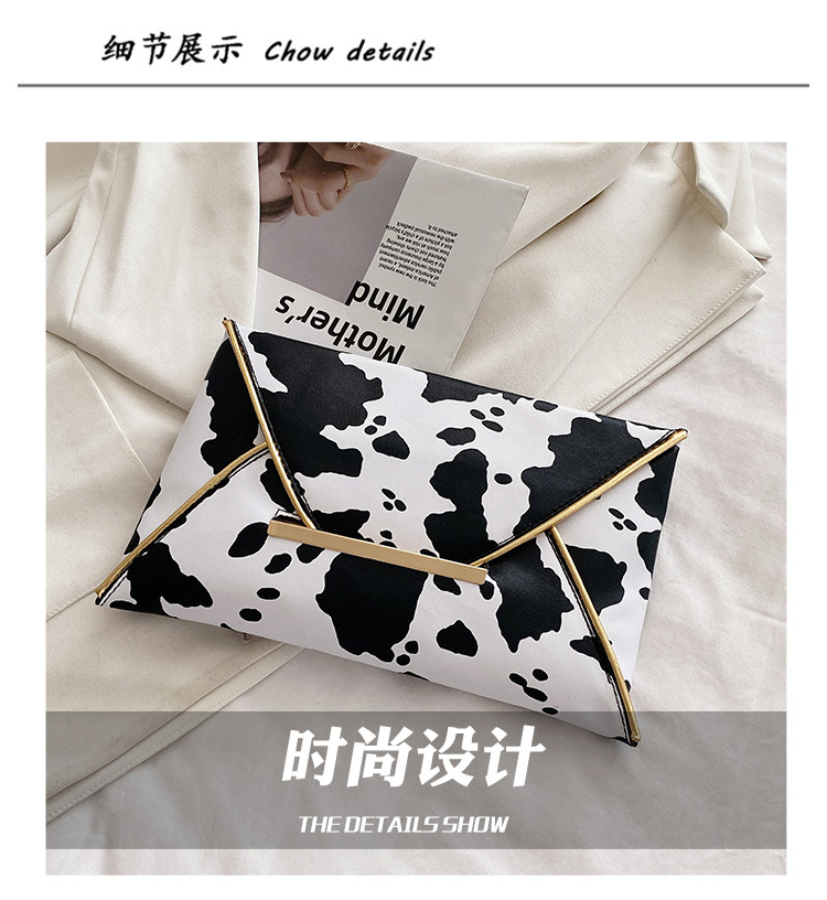 2021 Clutch Clutch Bag Cows Pattern European and American Fashion Minimalist Clutch Bag 2021 Summer Cool Women Envelope Women Bag