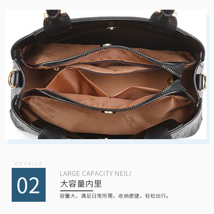 Spot Striped Handbag Large Capacity Women's Crossbody Shoulder Bag Simple and Fashion Women Bag Factory Direct Supply