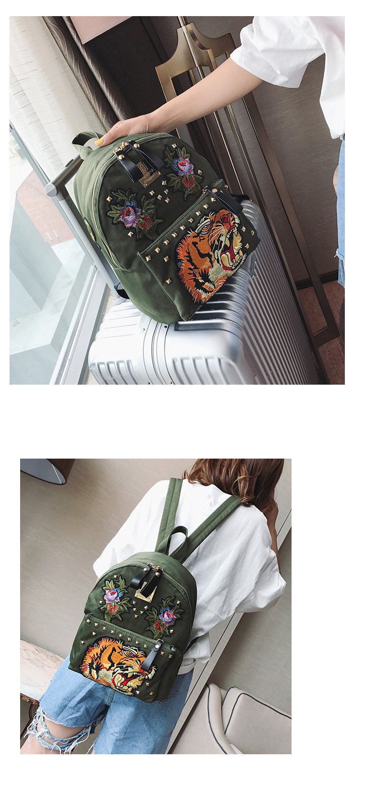Ethnic Style Women Bag Embroidered Nylon Pouch Bag Leather Backpack Shopkeeper Recommended One Piece Dropshipping Ethnic Style Women Bag Embroidered Nylon Pouch Bag Leather Backpack Shopkeeper Recommended One Piece Dropshipping