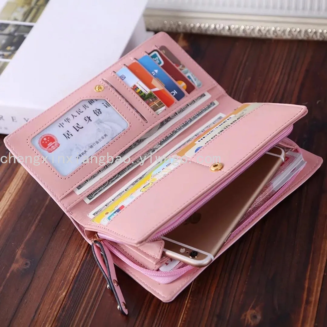 Single Pull Women&#039;s Card Holder Fashion Women Bag Wallet Women&#039;s Long Zipper Coin Purse Clutch Cute Kitten Card Holder