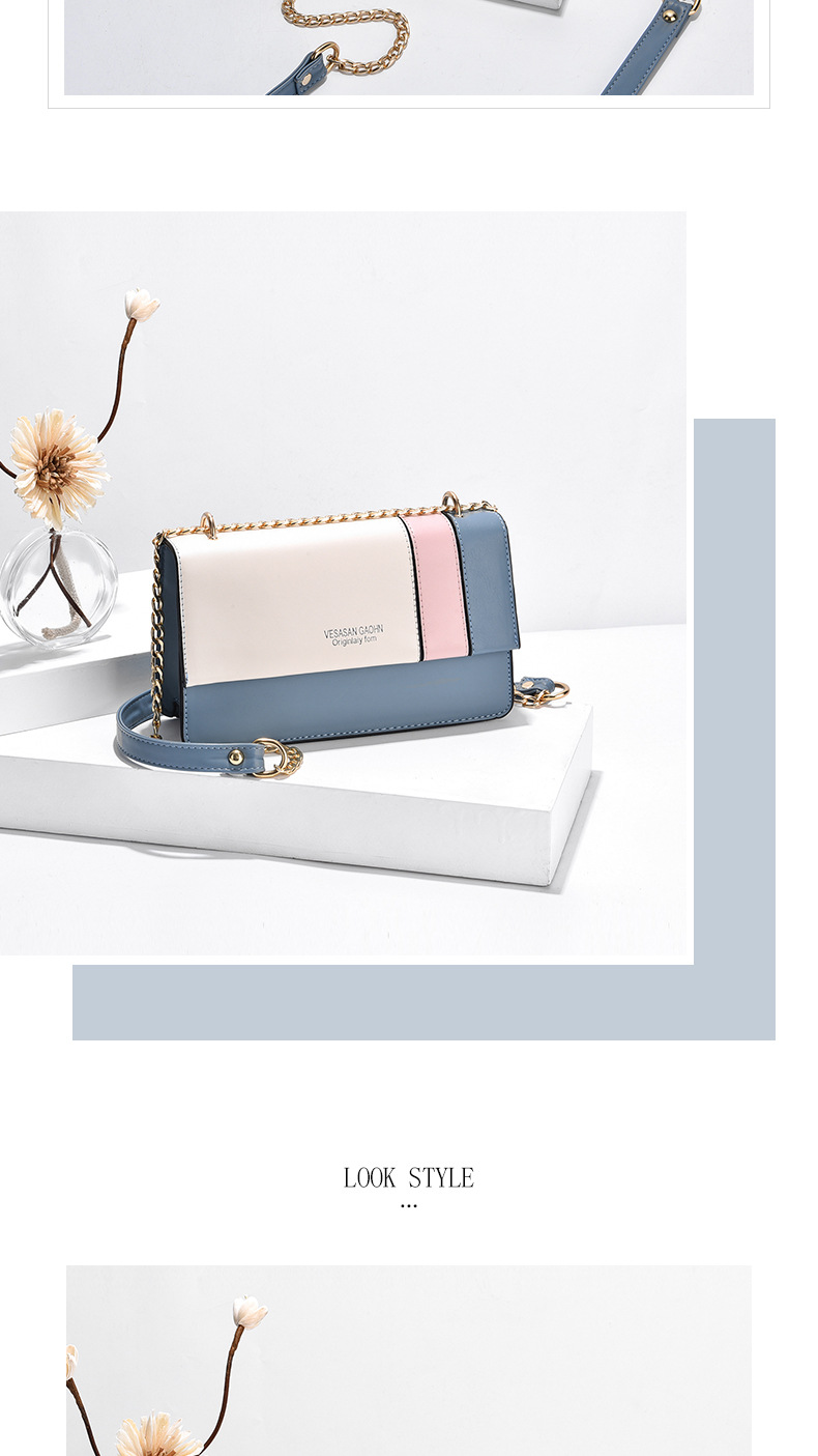 Trendy 2021 New Korean Women Bag Fashion Chain Contrast Color Square Bag Shoulder Portable Messenger Bag Stall 11803 Trendy 2021 New Korean Women Bag Fashion Chain Contrast Color Square Bag Shoulder Portable Messenger Bag Stall 11803