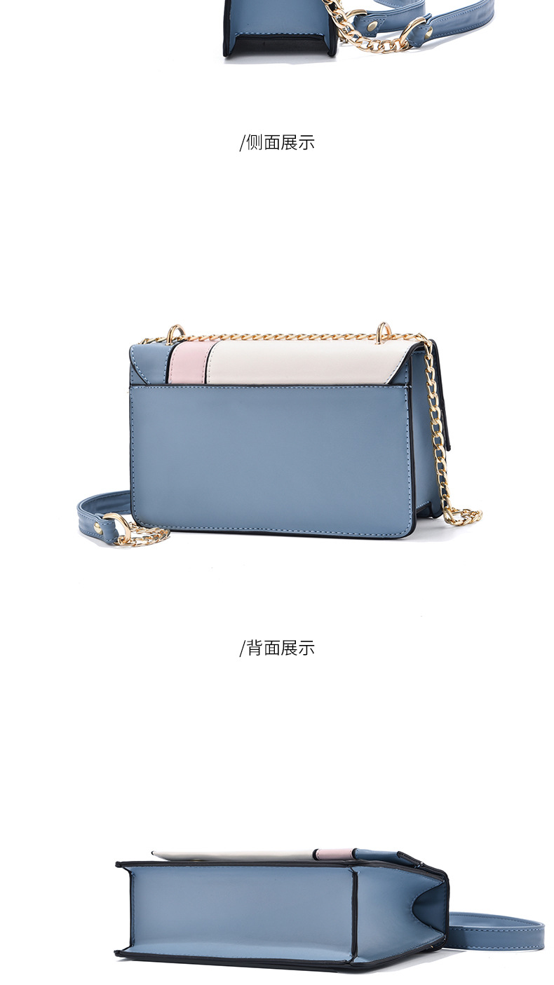 Trendy 2021 New Korean Women Bag Fashion Chain Contrast Color Square Bag Shoulder Portable Messenger Bag Stall 11803 Trendy 2021 New Korean Women Bag Fashion Chain Contrast Color Square Bag Shoulder Portable Messenger Bag Stall 11803