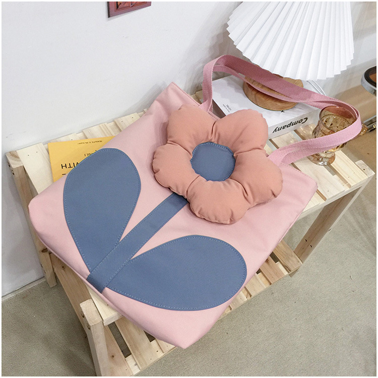 Spot Goods 2021 Summer Trendy New Personalized All-Match Flowers Korean Women Bag Large Capacity Shoulder Bag Factory Direct Sales