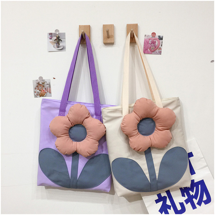 Spot Goods 2021 Summer Trendy New Personalized All-Match Flowers Korean Women Bag Large Capacity Shoulder Bag Factory Direct Sales