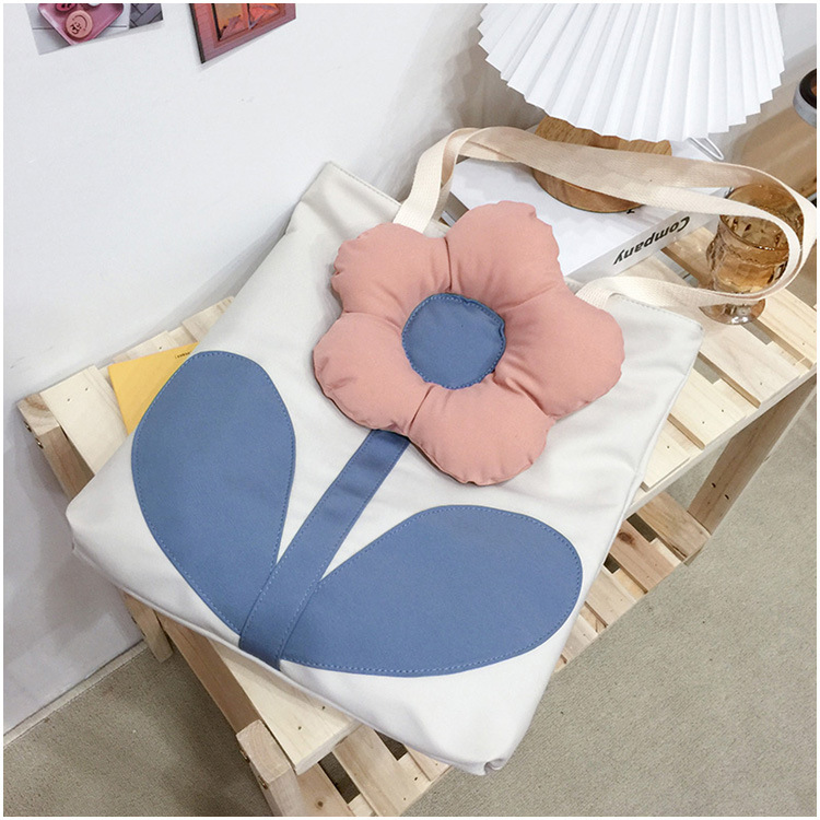 Spot Goods 2021 Summer Trendy New Personalized All-Match Flowers Korean Women Bag Large Capacity Shoulder Bag Factory Direct Sales