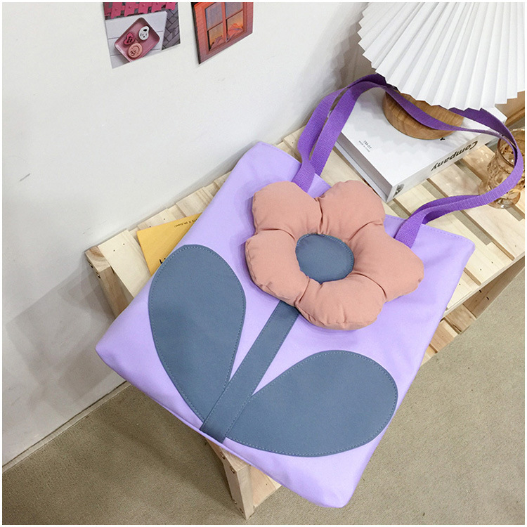Spot Goods 2021 Summer Trendy New Personalized All-Match Flowers Korean Women Bag Large Capacity Shoulder Bag Factory Direct Sales