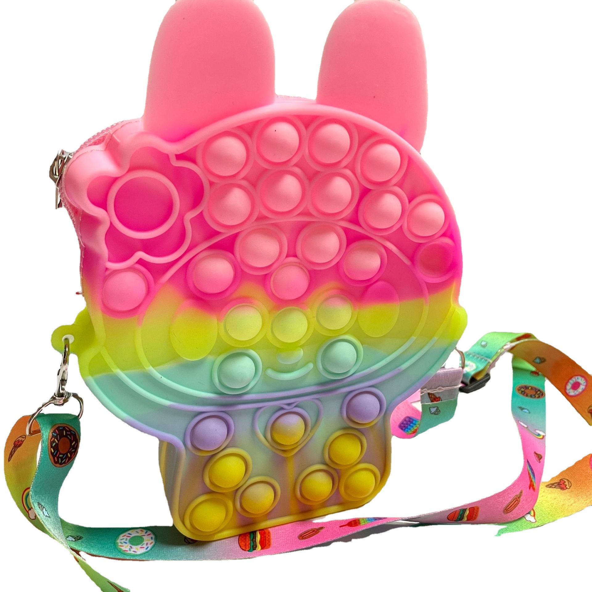 New Rat Killer Pioneer Cute Rabbit Crossbody Bag Press Bubble Music Coin Purse Decompression Coin Purse Crossbody Bag