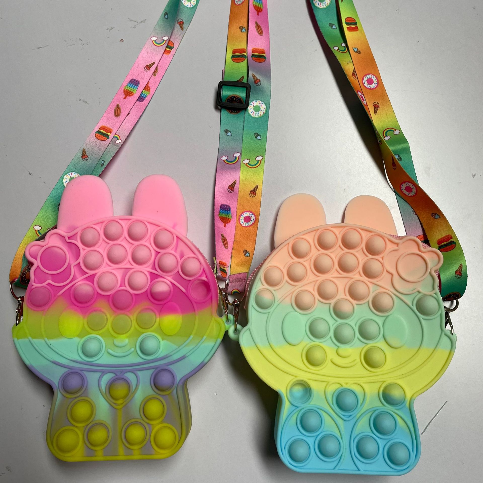 New Rat Killer Pioneer Cute Rabbit Crossbody Bag Press Bubble Music Coin Purse Decompression Coin Purse Crossbody Bag