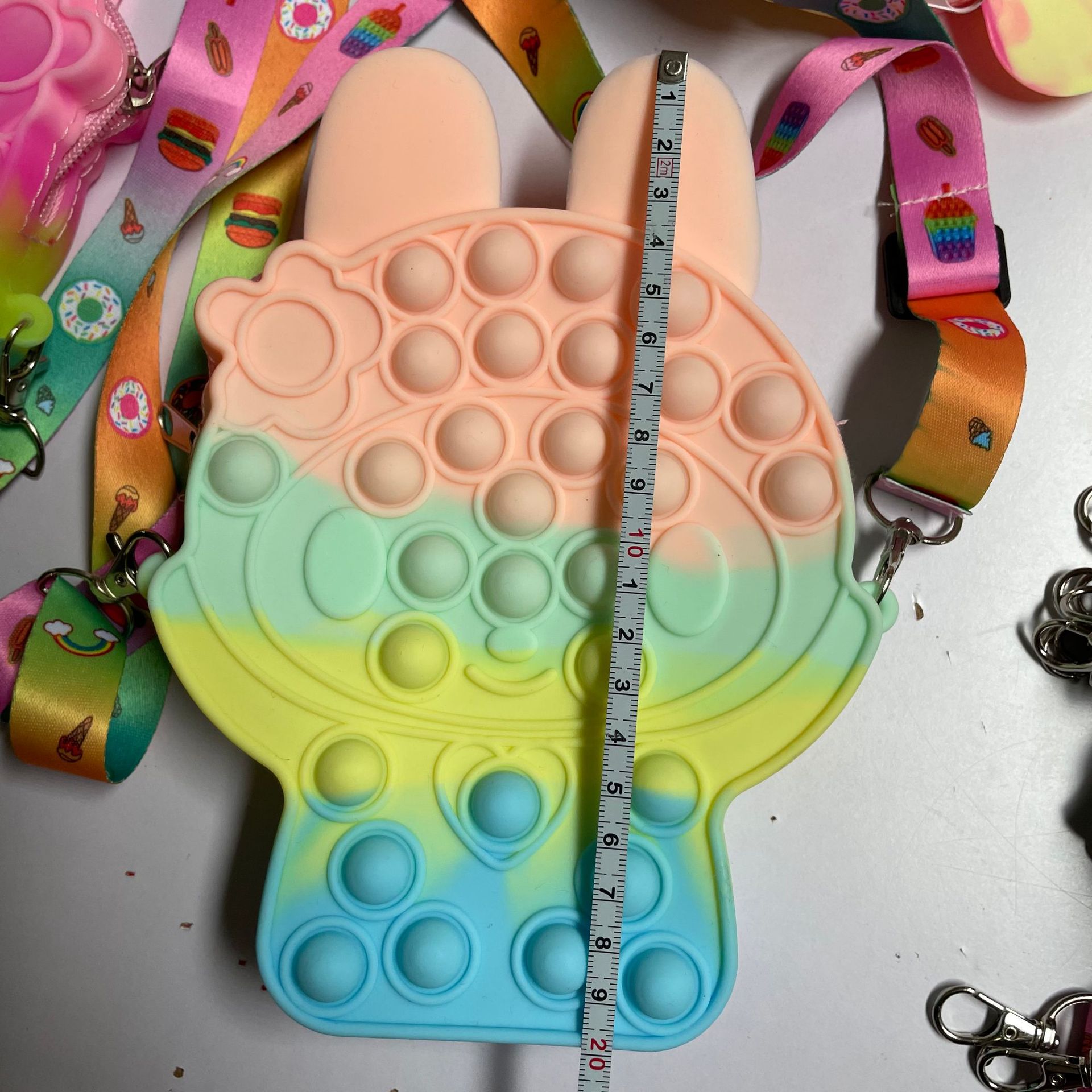 New Rat Killer Pioneer Cute Rabbit Crossbody Bag Press Bubble Music Coin Purse Decompression Coin Purse Crossbody Bag
