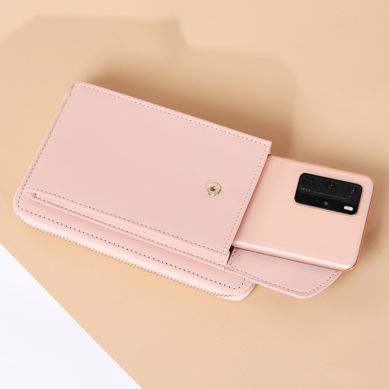 Women&#039;s Wallet Solid Color Small OvertheShoulder Bag MultiFunction Mobile Phone Long Summer Allmatch Coin Purse Women