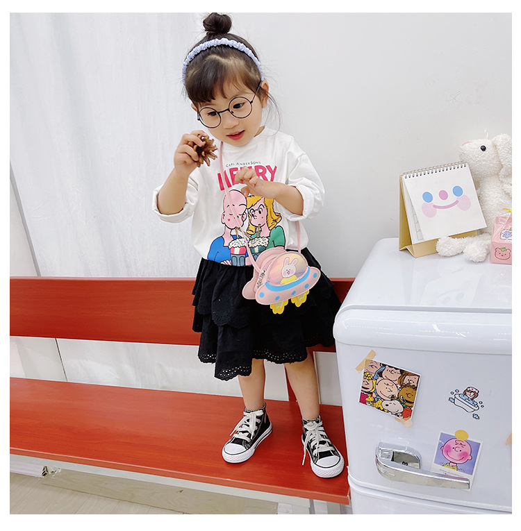 Korean Style 2021 Summer New Children's Bags Candy Color Pu Shoulder Crossbody Cartoon Small Spaceship Accessory Bag Coin Purse Korean Style 2021 Summer New Children's Bags Candy Color Pu Shoulder Crossbody Cartoon Small Spaceship Accessory Bag Coin Purse