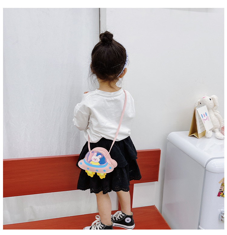 Korean Style 2021 Summer New Children's Bags Candy Color Pu Shoulder Crossbody Cartoon Small Spaceship Accessory Bag Coin Purse Korean Style 2021 Summer New Children's Bags Candy Color Pu Shoulder Crossbody Cartoon Small Spaceship Accessory Bag Coin Purse