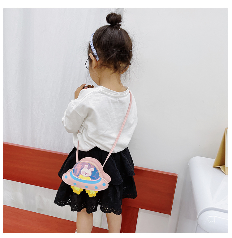 Korean Style 2021 Summer New Children's Bags Candy Color Pu Shoulder Crossbody Cartoon Small Spaceship Accessory Bag Coin Purse Korean Style 2021 Summer New Children's Bags Candy Color Pu Shoulder Crossbody Cartoon Small Spaceship Accessory Bag Coin Purse