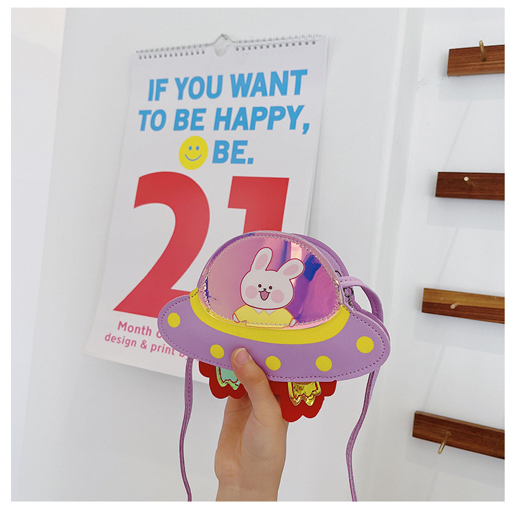 Korean Style 2021 Summer New Children's Bags Candy Color Pu Shoulder Crossbody Cartoon Small Spaceship Accessory Bag Coin Purse Korean Style 2021 Summer New Children's Bags Candy Color Pu Shoulder Crossbody Cartoon Small Spaceship Accessory Bag Coin Purse