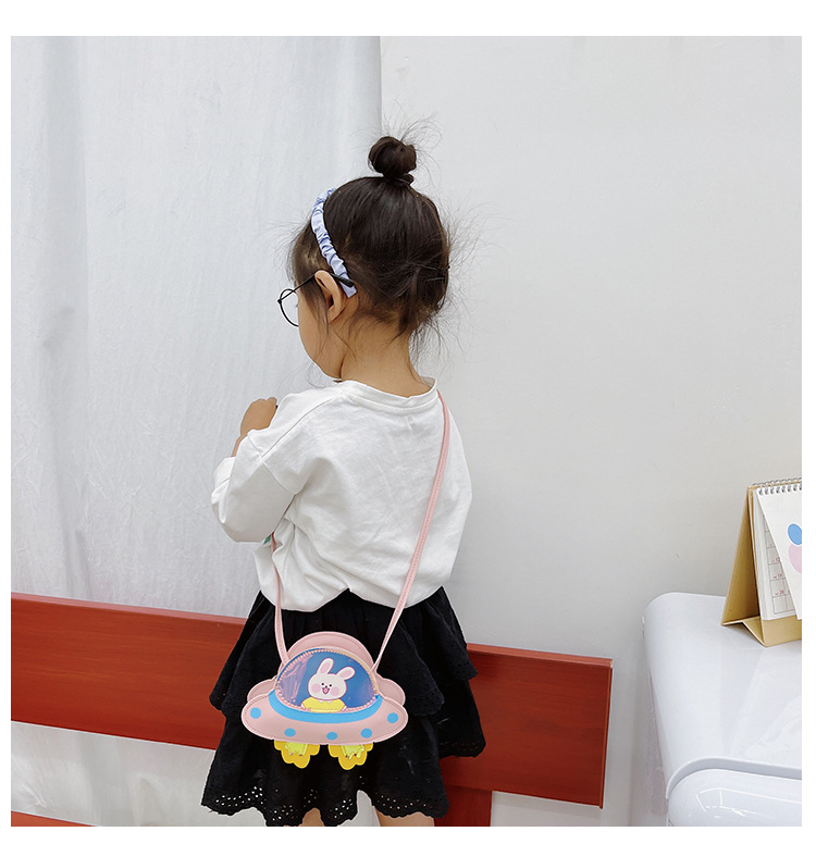 Korean Style 2021 Summer New Children's Bags Candy Color Pu Shoulder Crossbody Cartoon Small Spaceship Accessory Bag Coin Purse Korean Style 2021 Summer New Children's Bags Candy Color Pu Shoulder Crossbody Cartoon Small Spaceship Accessory Bag Coin Purse