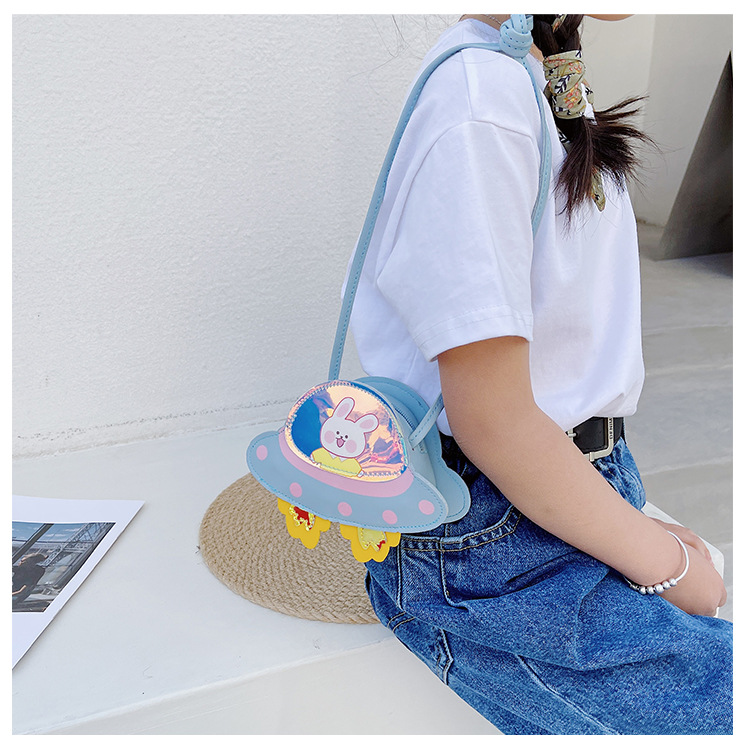 Korean Style 2021 Summer New Children's Bags Candy Color Pu Shoulder Crossbody Cartoon Small Spaceship Accessory Bag Coin Purse Korean Style 2021 Summer New Children's Bags Candy Color Pu Shoulder Crossbody Cartoon Small Spaceship Accessory Bag Coin Purse