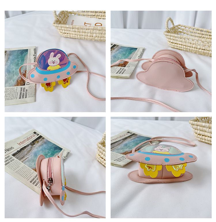 Korean Style 2021 Summer New Children's Bags Candy Color Pu Shoulder Crossbody Cartoon Small Spaceship Accessory Bag Coin Purse Korean Style 2021 Summer New Children's Bags Candy Color Pu Shoulder Crossbody Cartoon Small Spaceship Accessory Bag Coin Purse
