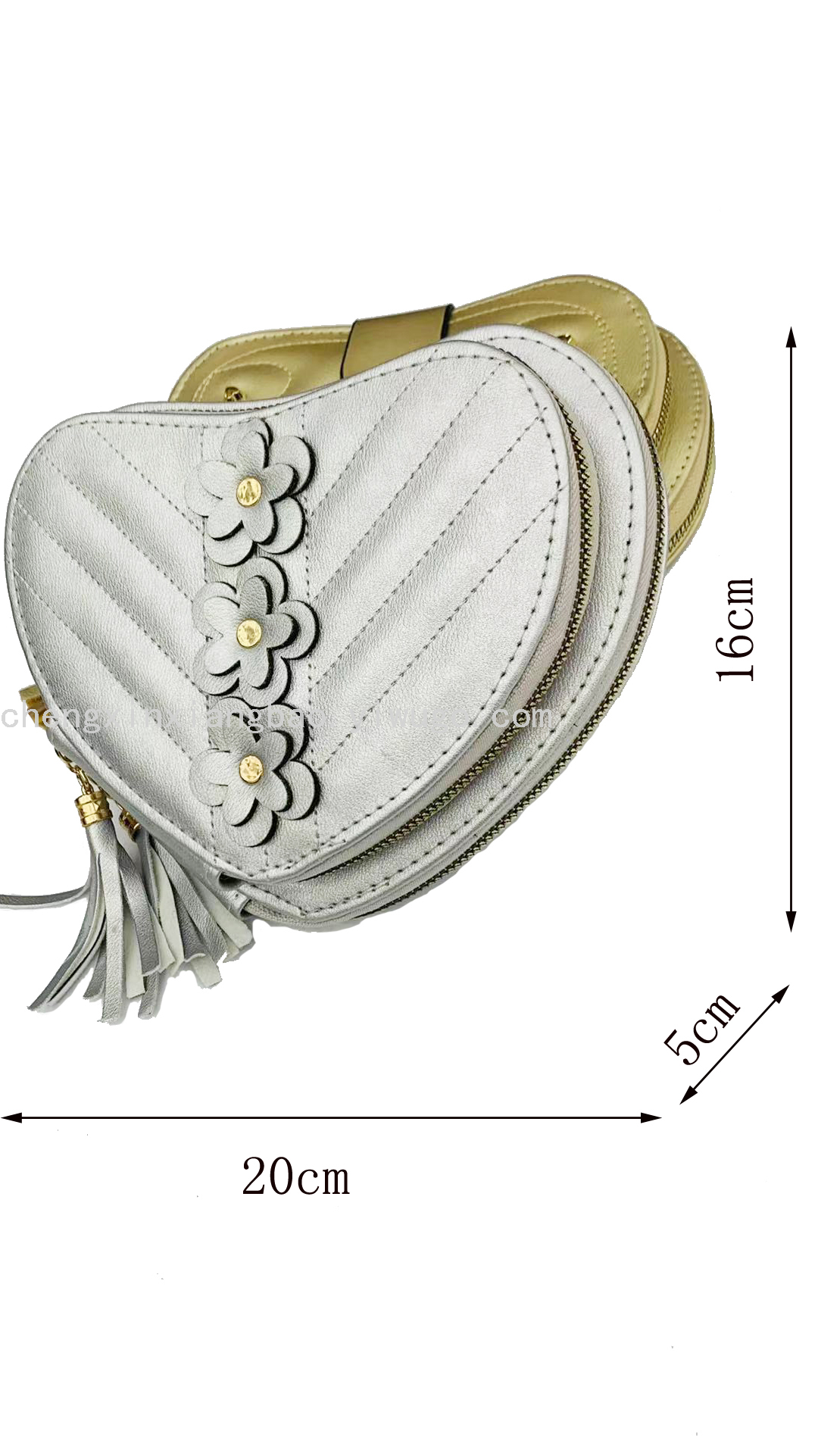 Bag Shoulder Bag Crossbody Bag Fashion Women Bag Heart-Shaped Messenger Bag Pu Women Bag