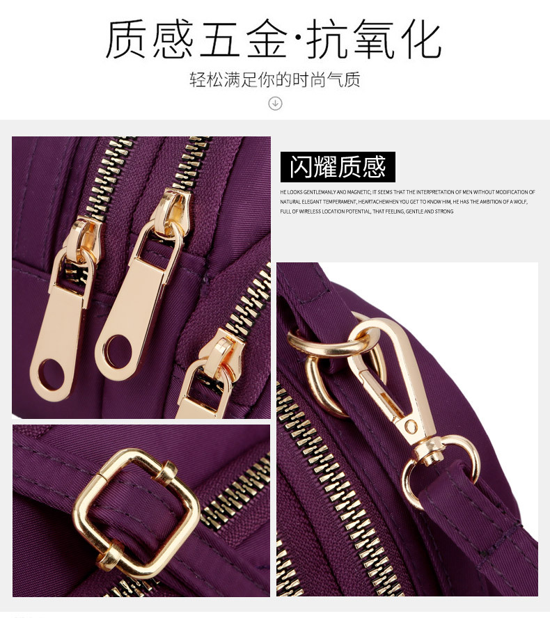 Bag Women's Plaid Nylon Cloth Shoulder Crossbody Small Bag Waterproof Lightweight Tote Coin Purse Solid Color Bag Women's Plaid Nylon Cloth Shoulder Crossbody Small Bag Waterproof Lightweight Tote Coin Purse Solid Color