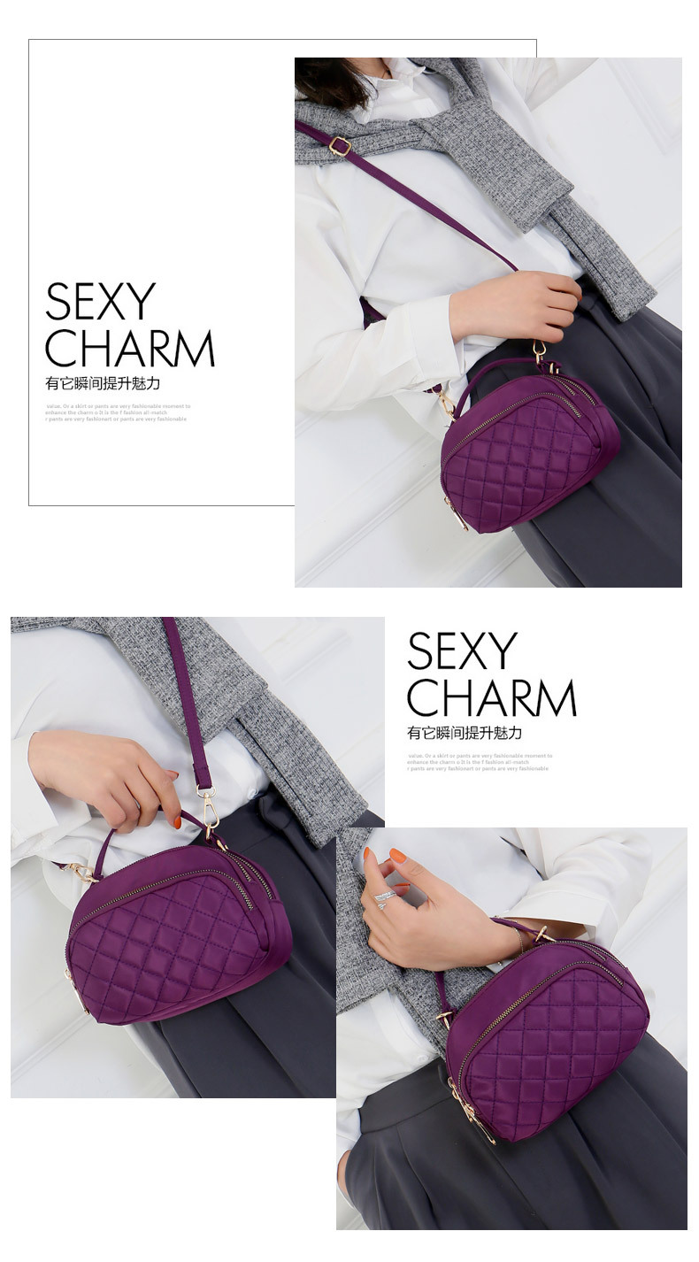 Bag Women's Plaid Nylon Cloth Shoulder Crossbody Small Bag Waterproof Lightweight Tote Coin Purse Solid Color Bag Women's Plaid Nylon Cloth Shoulder Crossbody Small Bag Waterproof Lightweight Tote Coin Purse Solid Color