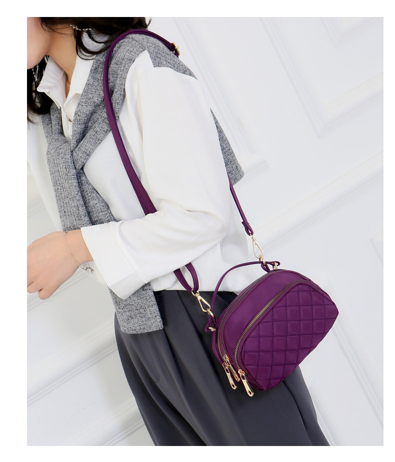 Bag Women's Plaid Nylon Cloth Shoulder Crossbody Small Bag Waterproof Lightweight Tote Coin Purse Solid Color Bag Women's Plaid Nylon Cloth Shoulder Crossbody Small Bag Waterproof Lightweight Tote Coin Purse Solid Color