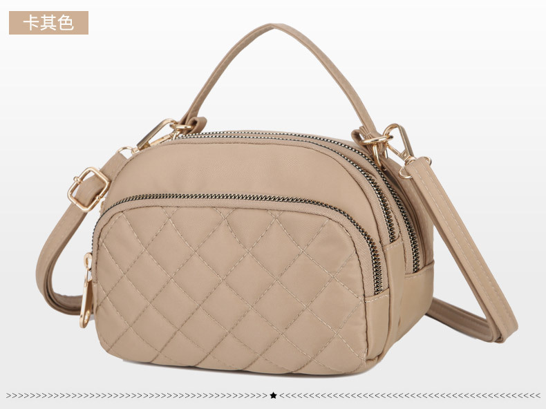Bag Women's Plaid Nylon Cloth Shoulder Crossbody Small Bag Waterproof Lightweight Tote Coin Purse Solid Color Bag Women's Plaid Nylon Cloth Shoulder Crossbody Small Bag Waterproof Lightweight Tote Coin Purse Solid Color