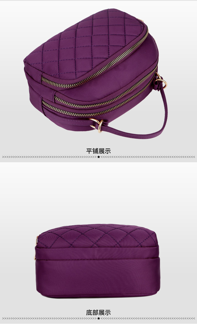 Bag Women's Plaid Nylon Cloth Shoulder Crossbody Small Bag Waterproof Lightweight Tote Coin Purse Solid Color Bag Women's Plaid Nylon Cloth Shoulder Crossbody Small Bag Waterproof Lightweight Tote Coin Purse Solid Color