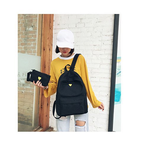 Japan and South Korea Cute Schoolbag Two-Piece Set Coin Purse Mobile Phone Stationery Storage Bag Japan and South Korea Cute Schoolbag Two-Piece Set Coin Purse Mobile Phone Stationery Storage Bag