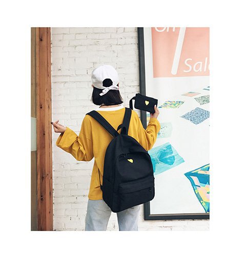 Japan and South Korea Cute Schoolbag Two-Piece Set Coin Purse Mobile Phone Stationery Storage Bag Japan and South Korea Cute Schoolbag Two-Piece Set Coin Purse Mobile Phone Stationery Storage Bag