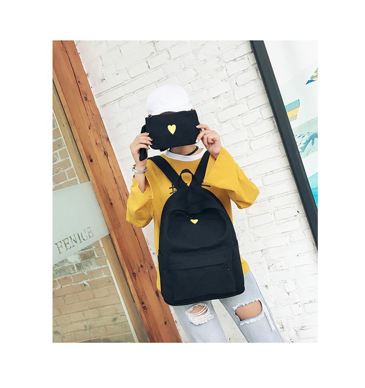 Japan and South Korea Cute Schoolbag Two-Piece Set Coin Purse Mobile Phone Stationery Storage Bag Japan and South Korea Cute Schoolbag Two-Piece Set Coin Purse Mobile Phone Stationery Storage Bag