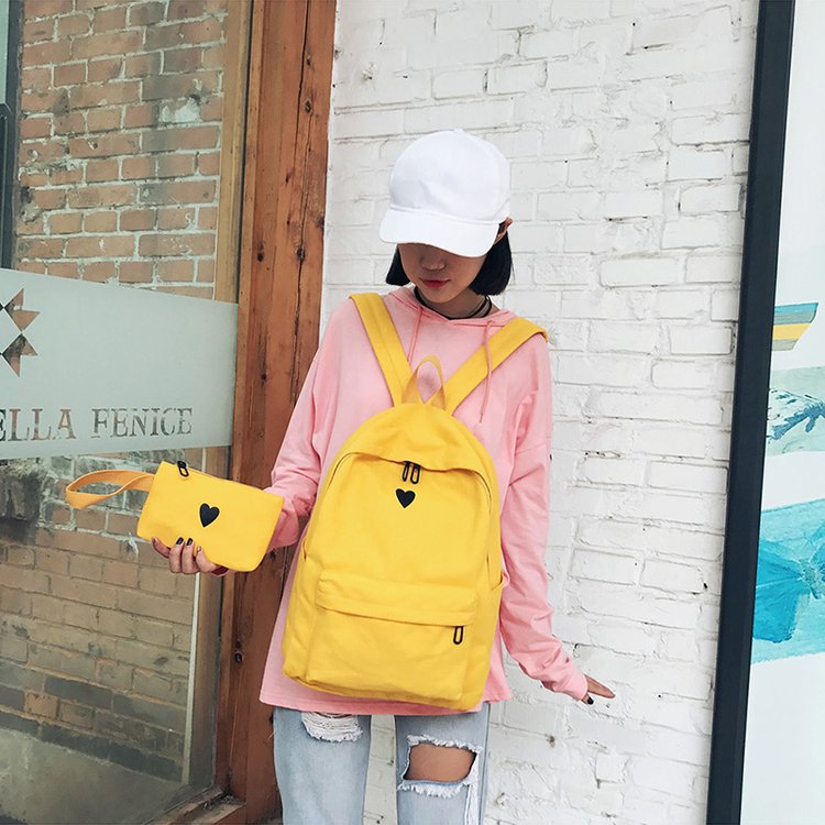 Japan and South Korea Cute Schoolbag Two-Piece Set Coin Purse Mobile Phone Stationery Storage Bag Japan and South Korea Cute Schoolbag Two-Piece Set Coin Purse Mobile Phone Stationery Storage Bag