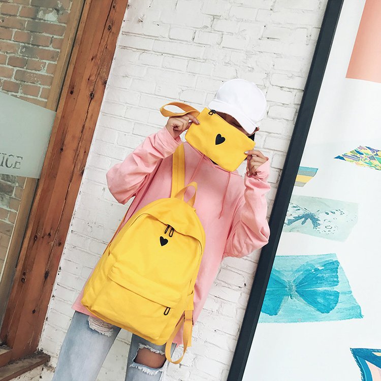 Japan and South Korea Cute Schoolbag Two-Piece Set Coin Purse Mobile Phone Stationery Storage Bag Japan and South Korea Cute Schoolbag Two-Piece Set Coin Purse Mobile Phone Stationery Storage Bag