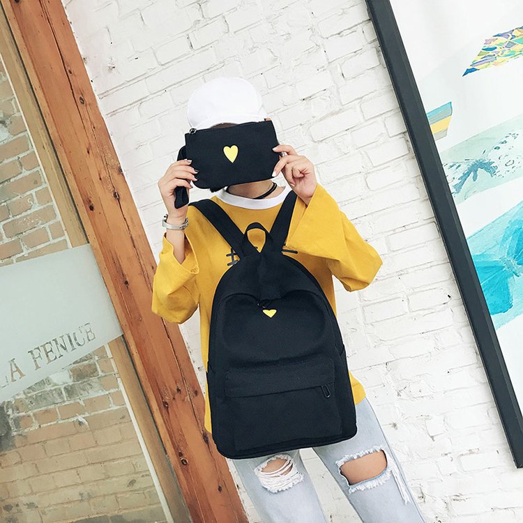 Japan and South Korea Cute Schoolbag Two-Piece Set Coin Purse Mobile Phone Stationery Storage Bag Japan and South Korea Cute Schoolbag Two-Piece Set Coin Purse Mobile Phone Stationery Storage Bag