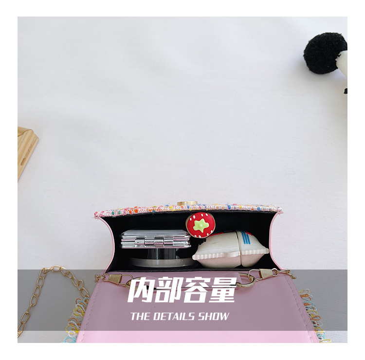 New Princess Bag Cute Little Girl Pearl Hand Bag Cartoon Decorative Crossbody Bag Children Coin Purse Shoulder Bag