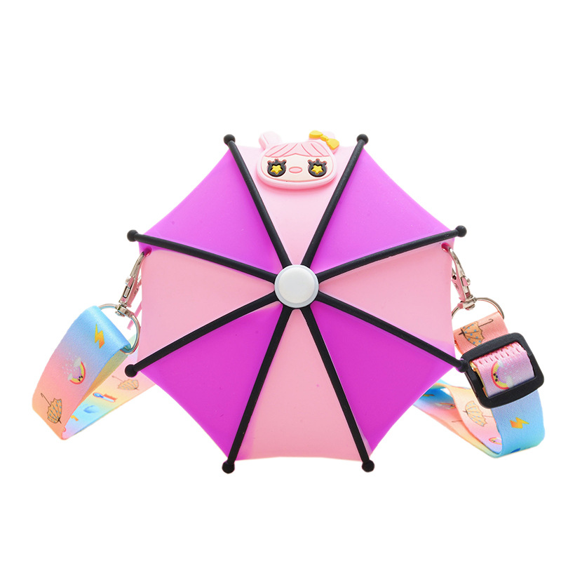Umbrella Stitching Children Coin Purse 2021 Autumn and Winter New Color Silicone Baby New Year Gift Decoration Bag Wholesale