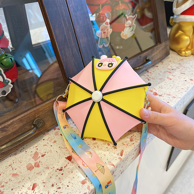 Umbrella Stitching Children Coin Purse 2021 Autumn and Winter New Color Silicone Baby New Year Gift Decoration Bag Wholesale